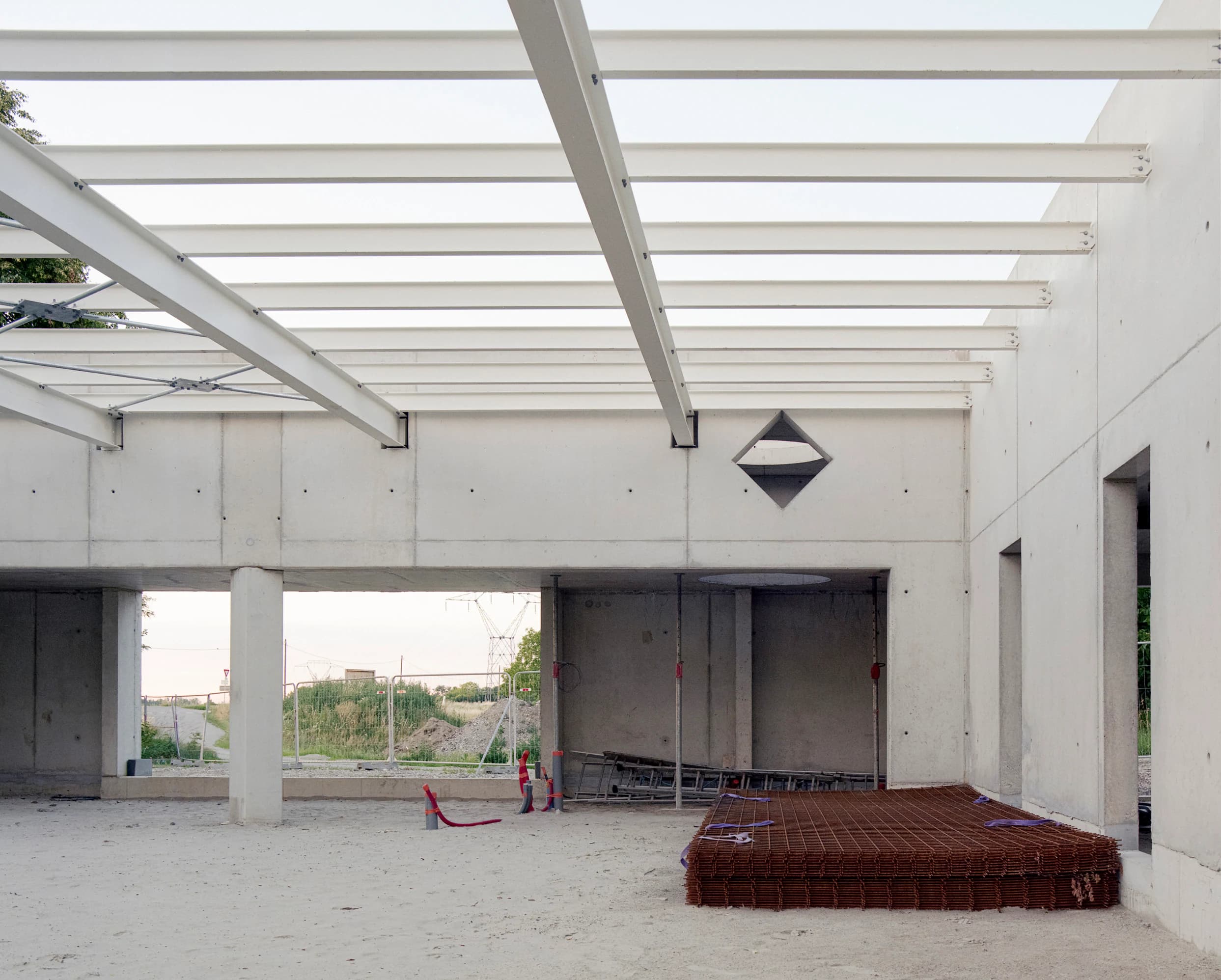 Club-house de Mackenheim — chantier intérieur